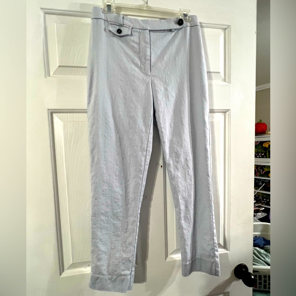 ANTHROPOLOGIE The Essential Slim Pant, baby blue sz 4